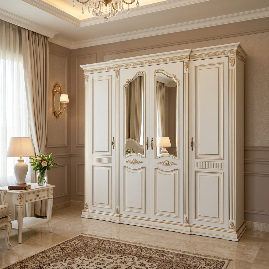 خزانة ملابس بتصميم نيو كلاسيك
